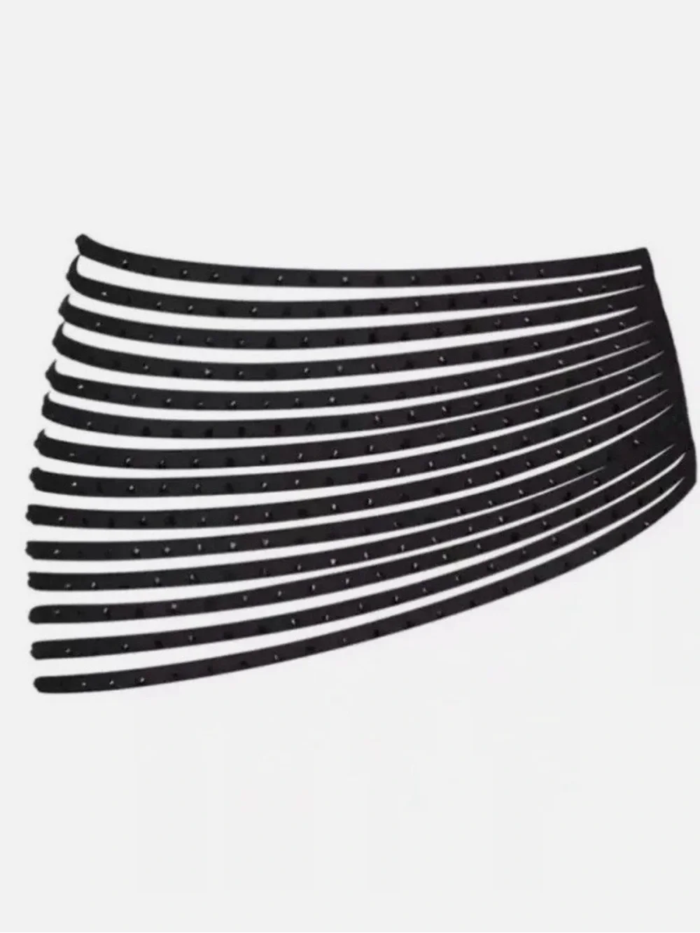 SKIMS BLACK RHINESTONE COVER UP SWIM SKIRT